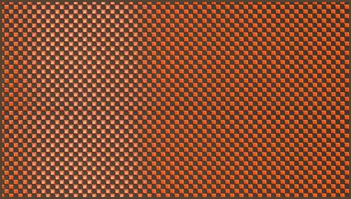 ORANGE ON MOKA CHEQUERED